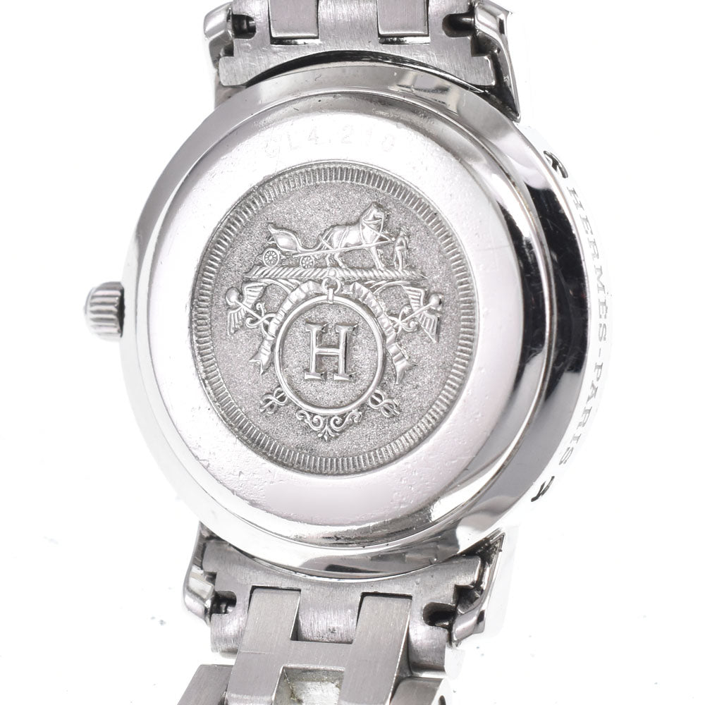 HERMES Clipper CL4.210 D buckle white Dial Quartz Ladies
 Watch E#149669