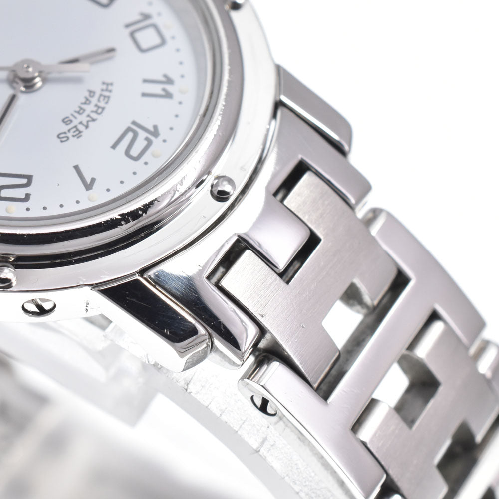 HERMES Clipper CL4.210 D buckle white Dial Quartz Ladies
 Watch E#149669