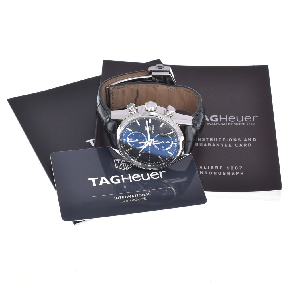 with paper TAG HEUER Carrera caliber CAR2110 Chronograph CAL.1887 black Dial Automatic Men's
 Watch D#149673