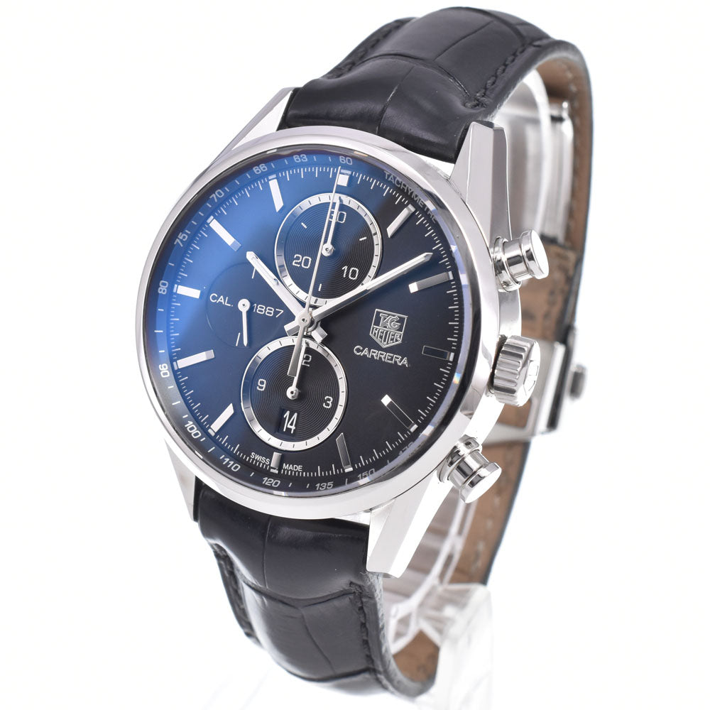 with paper TAG HEUER Carrera caliber CAR2110 Chronograph CAL.1887 black Dial Automatic Men's
 Watch D#149673