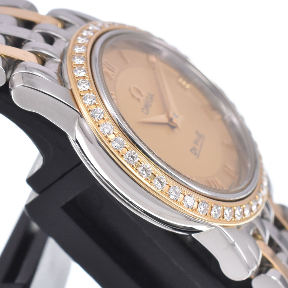 with paper OMEGA De Ville Prestige 413.25.22.60.08.00﻿1 Bezel Diamond gold Dial Quartz Ladies
 Watch C#149675