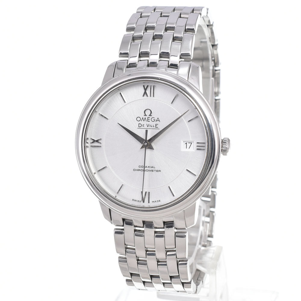 with paper OMEGA De Ville 424.10.37.20.02.001 Date CO-AXIAL Silver Dial Automatic Men's
 Watch D#149676