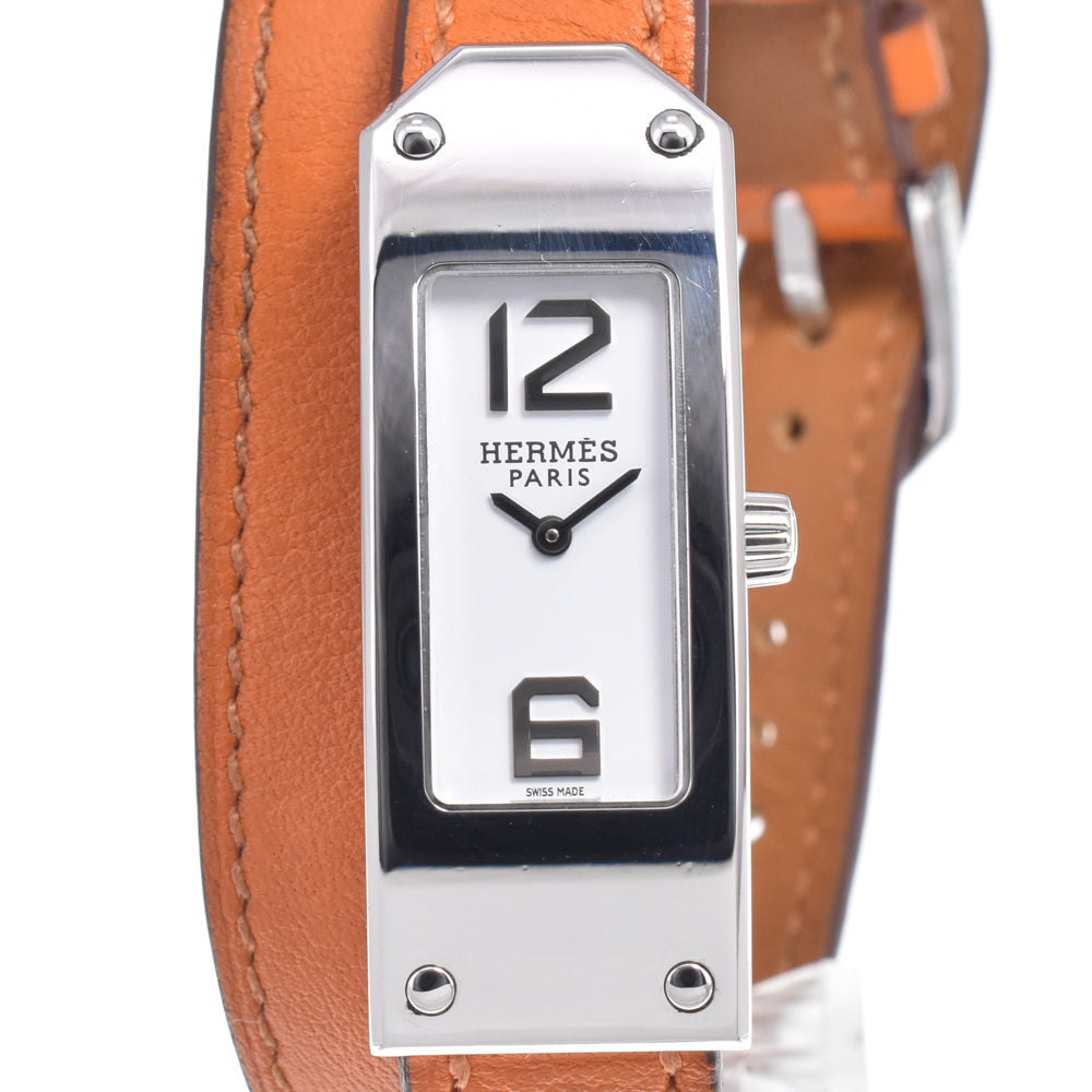 HERMES Kelly watches KT1.210 Dubrutur white Dial Quartz Ladies
 Watch D#149677