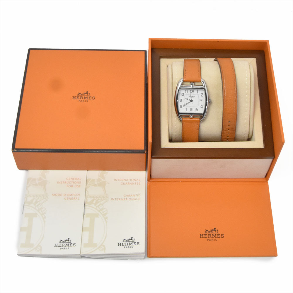 with paper HERMES Cape Cod CT1.710 Date Double Tour white Dial Quartz Unisex
 Watch D#149678