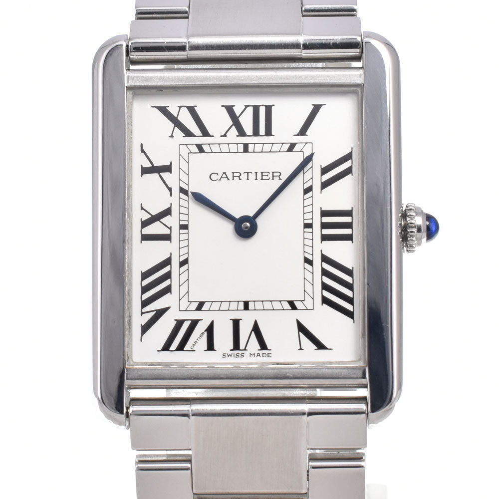 with paper CARTIER Tank solo LM W52000014 Silver Dial Quartz Men's
 Watch D#149685