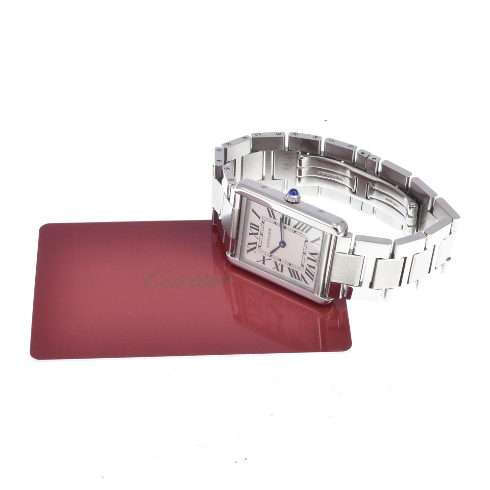 with paper CARTIER Tank solo LM W52000014 Silver Dial Quartz Men's
 Watch D#149685