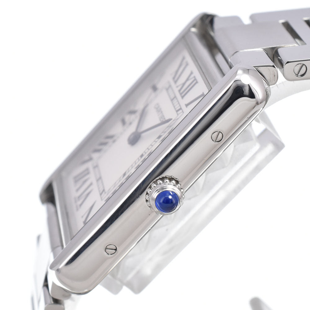 with paper CARTIER Tank solo LM W52000014 Silver Dial Quartz Men's
 Watch D#149685