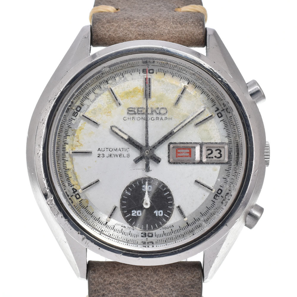 SEIKO Single Chronograph Ref.7018-7000 vintage Single chronograph Silver Dial Automatic Men's
 Watch N#149692