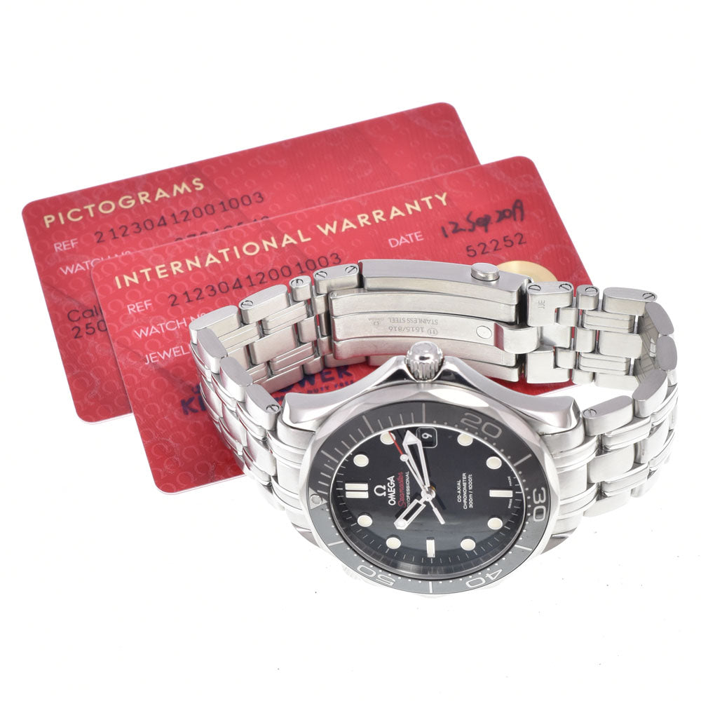 with paper OMEGA Seamaster Diver 300M Co-Axial 212.30.41.20.01.003 black Dial Automatic Men's
 Watch C#149702