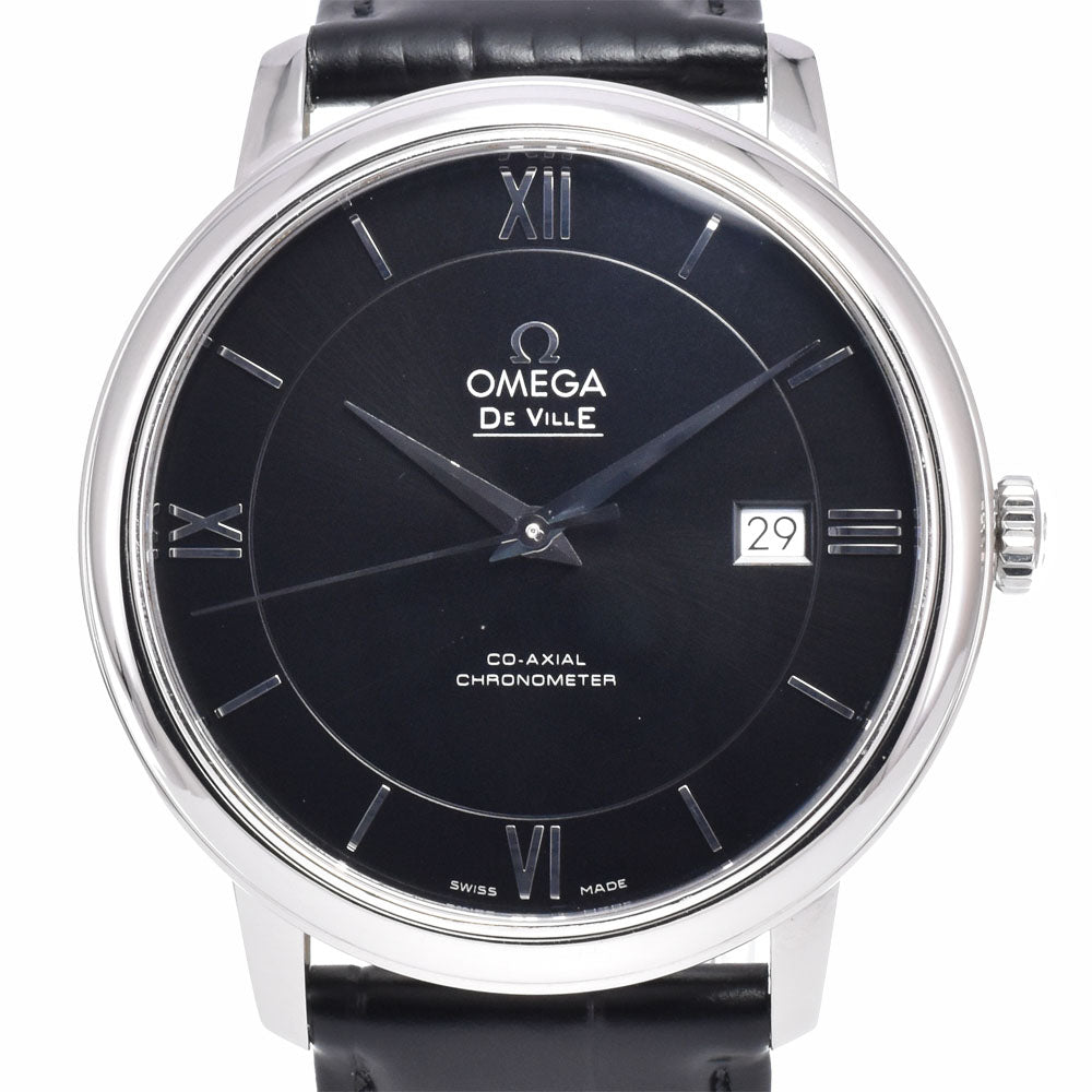 with paper OMEGA De Ville Prestige 424.13.40.20.01.001 Date CO-AXIAL black Dial Automatic Men's
 Watch C#149705