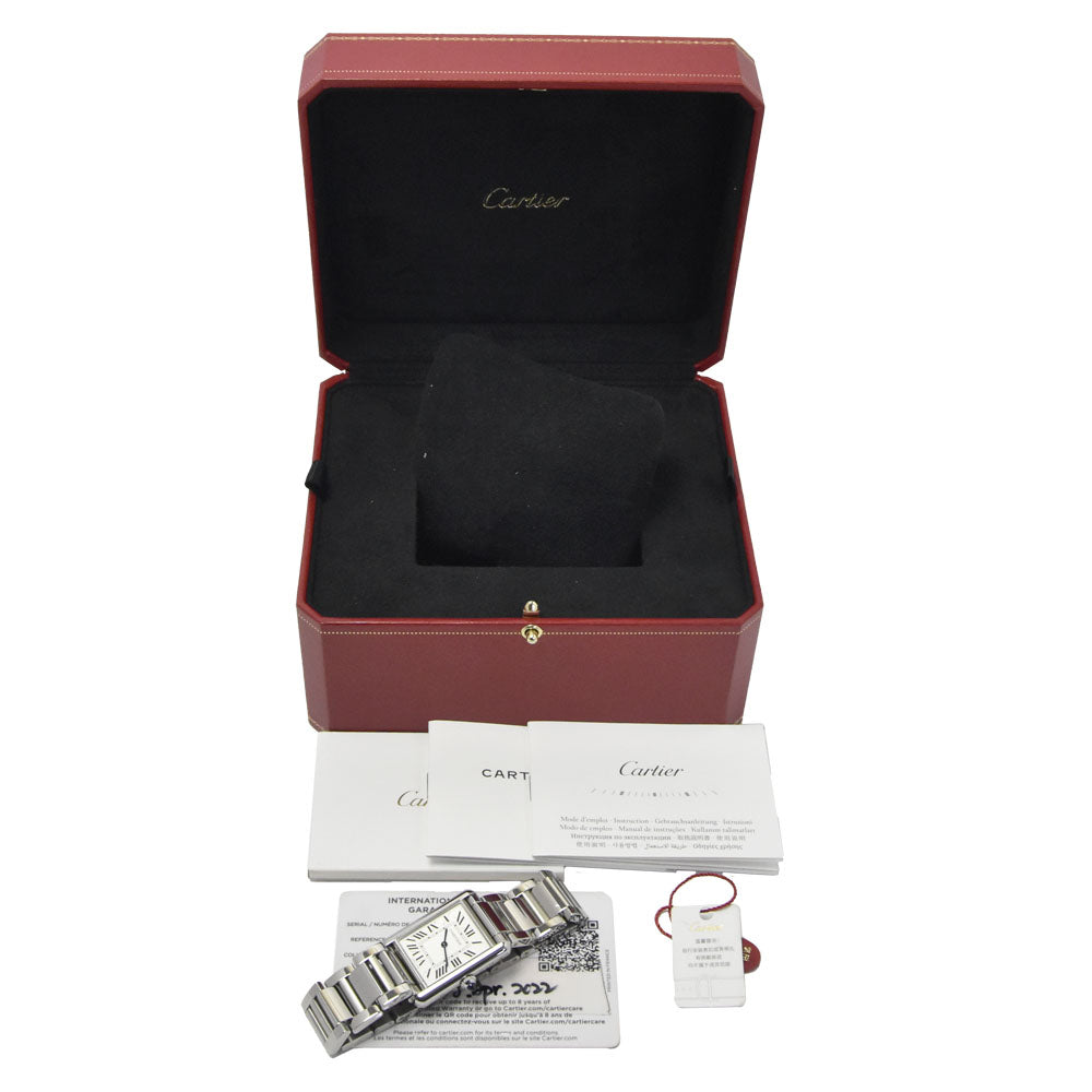 with paper CARTIER tank mast LM WSTA0051 Silver Dial Quartz Unisex
 Watch C#149713
