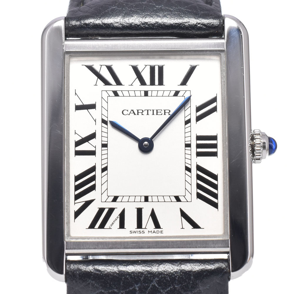with paper CARTIER Tank solo LM WSTA0028 Silver Dial Quartz Men's
 Watch B#149715