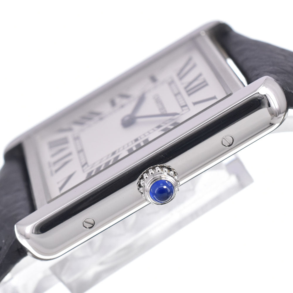 with paper CARTIER Tank solo LM WSTA0028 Silver Dial Quartz Men's
 Watch B#149715