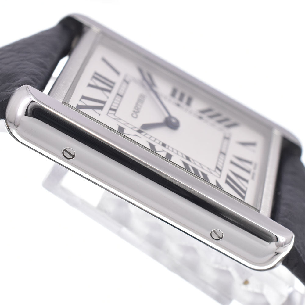 with paper CARTIER Tank solo LM WSTA0028 Silver Dial Quartz Men's
 Watch B#149715
