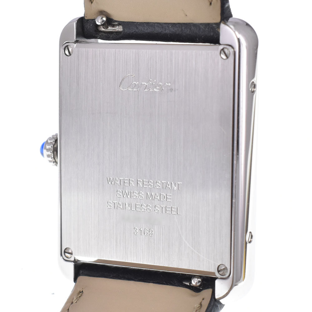 with paper CARTIER Tank solo LM WSTA0028 Silver Dial Quartz Men's
 Watch B#149715