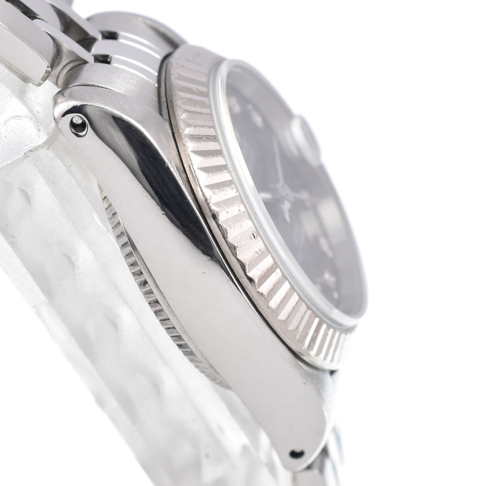 TUDOR Princess date 92514 WG bezel 10P diamonds black Dial Automatic Ladies
 Watch E#149716