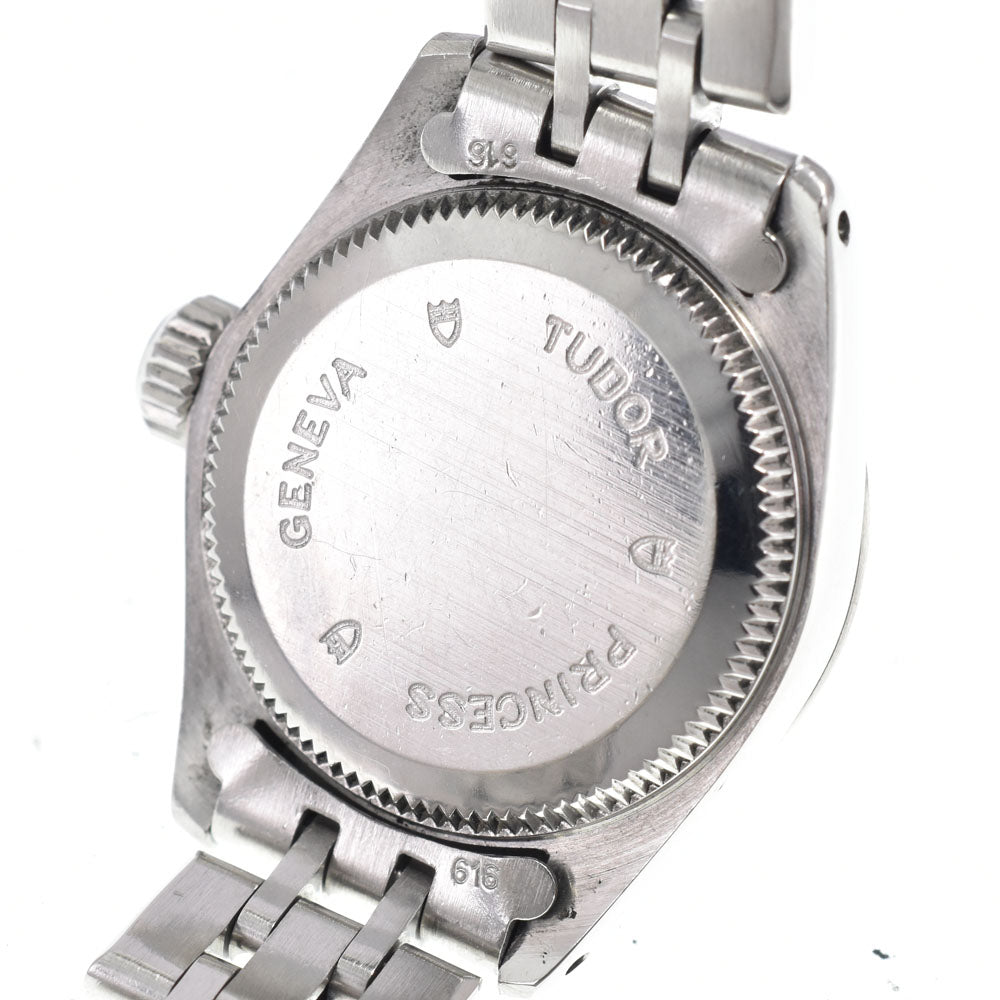 TUDOR Princess date 92514 WG bezel 10P diamonds black Dial Automatic Ladies
 Watch E#149716