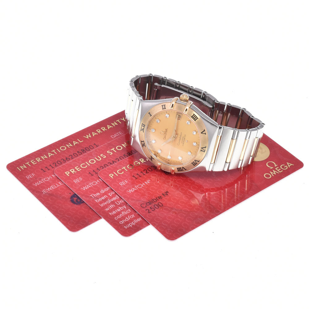 with paper OMEGA Constellation Coaxial 111.20.336.20.58.001 11P diamond date gold Dial Automatic Men's
 Watch D#149718