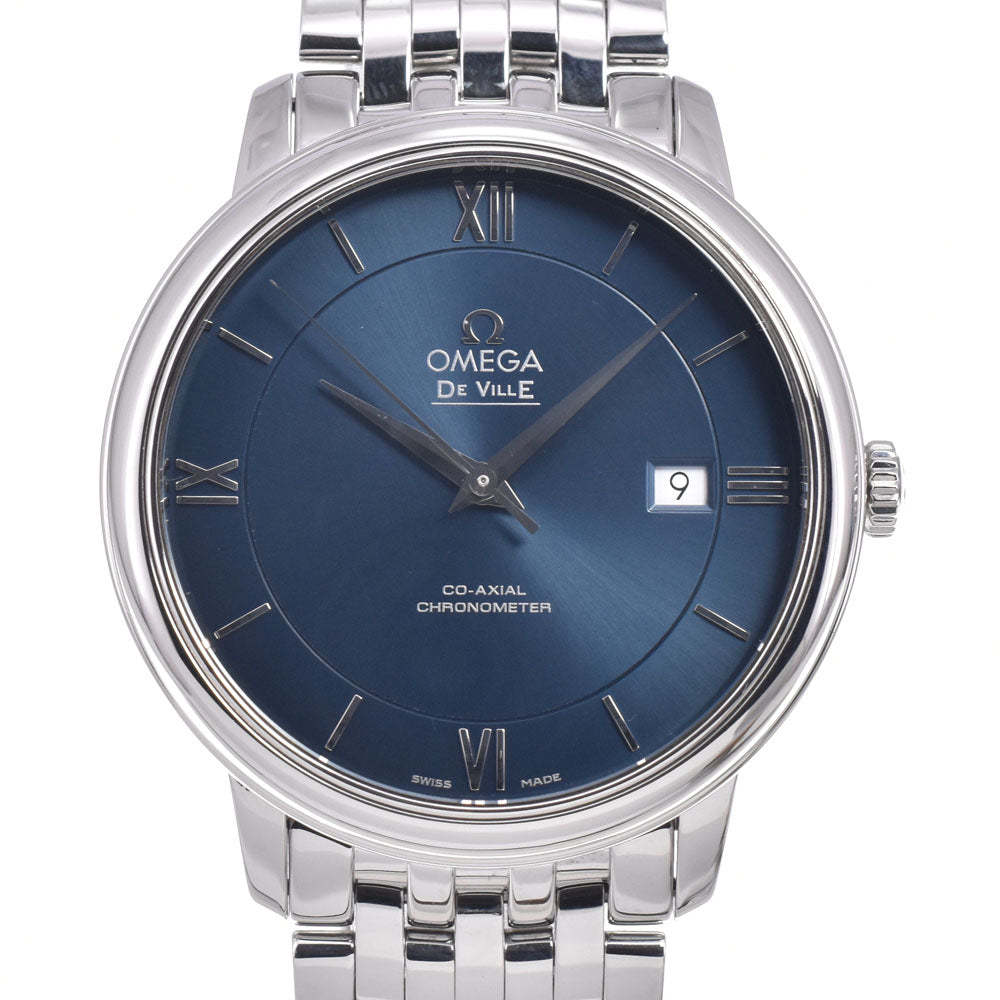 with paper OMEGA De Ville Prestige 424.10.40.20.03.001 Date CO-AXIAL blue Dial Automatic Men's
 Watch D#149721