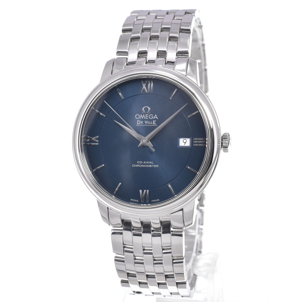 with paper OMEGA De Ville Prestige 424.10.40.20.03.001 Date CO-AXIAL blue Dial Automatic Men's
 Watch D#149721