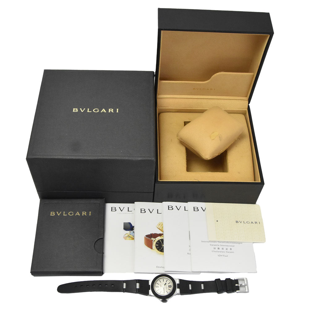 with paper BVLGARI aluminum AL29TA Date Silver Dial Quartz Ladies
 Watch C#149729