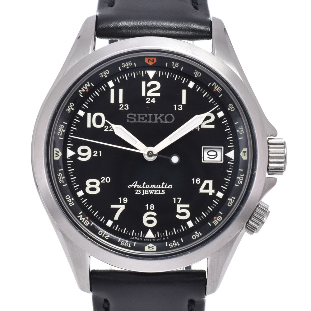 SEIKO SARG007 6R15-02N0 see-through back black Dial Automatic Men's
 Watch C#149733