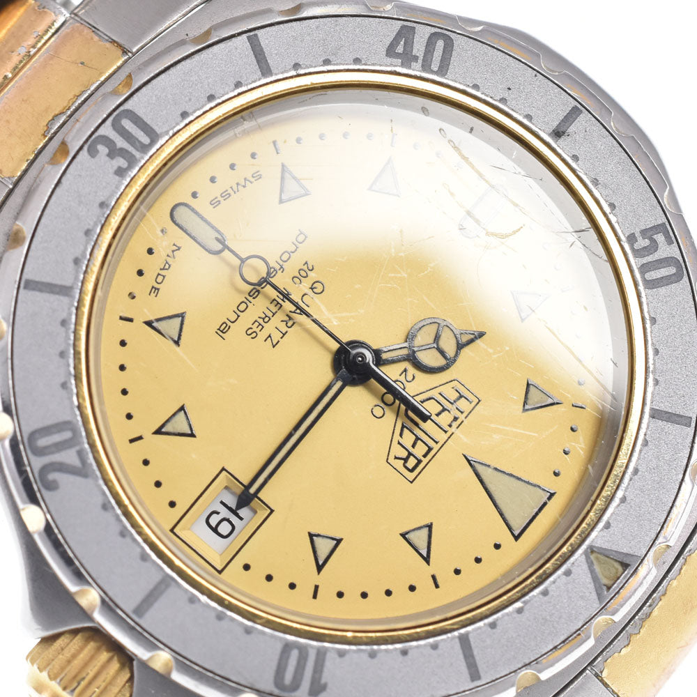 TAG HEUER 2000 974.013 Professional 200 m gold Dial Quartz Unisex
 Watch D#149749