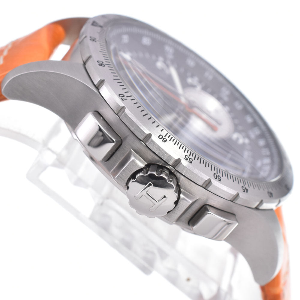 with paper HAMILTON Khaki Aviation ETO H776121 Chronograph Date black Dial Quartz Men's
 Watch C#149753