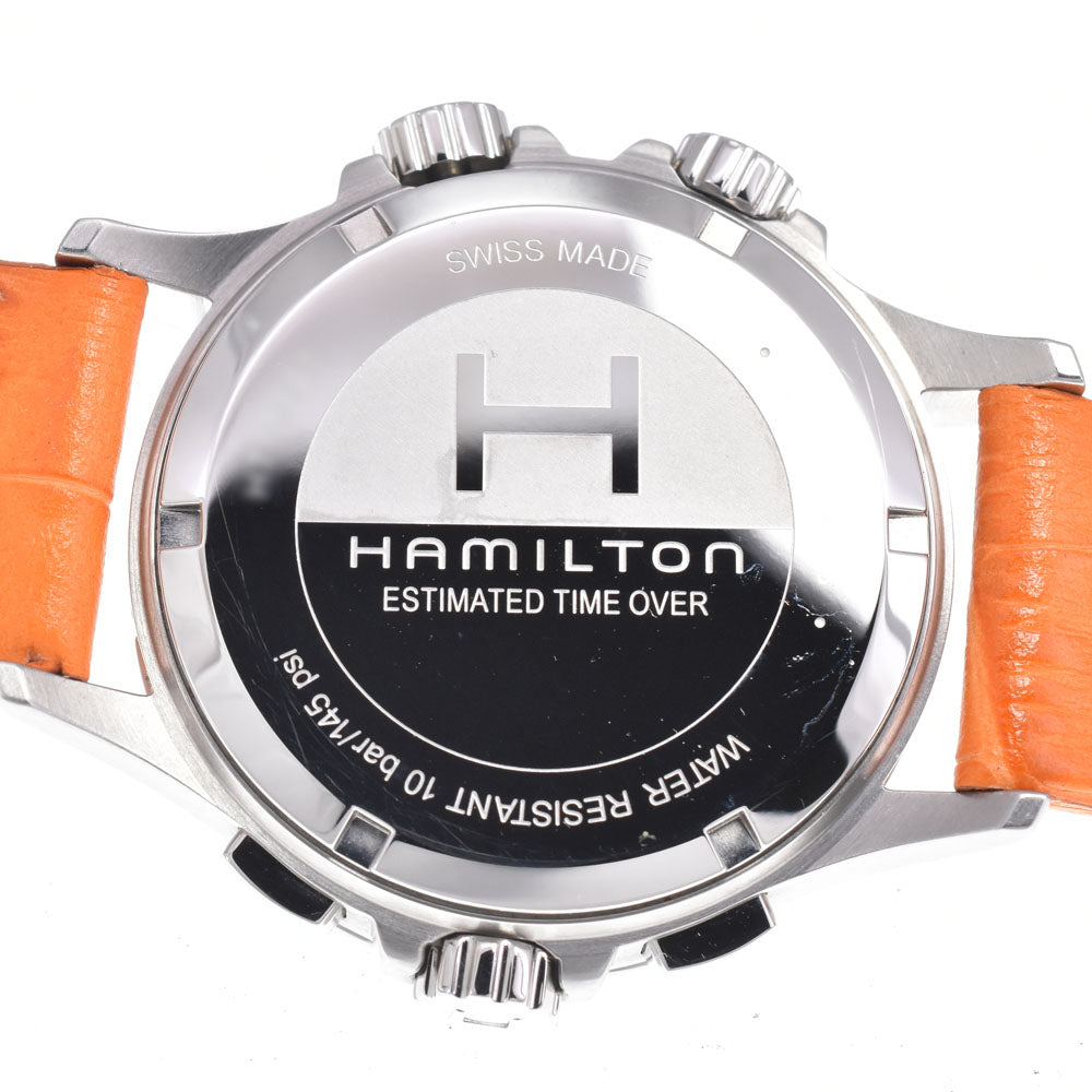with paper HAMILTON Khaki Aviation ETO H776121 Chronograph Date black Dial Quartz Men's
 Watch C#149753
