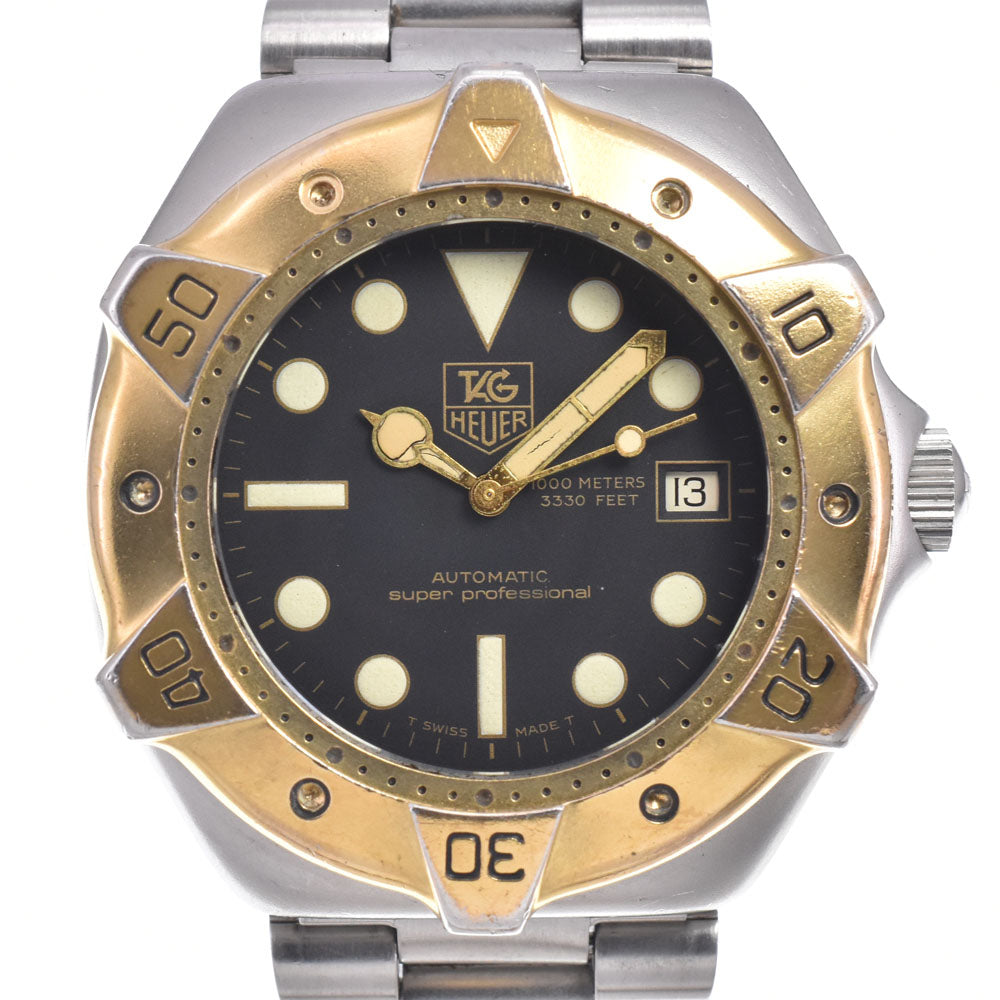 TAG HEUER Super professional 844.006 vintage black Dial Automatic Men's
 Watch D#149755
