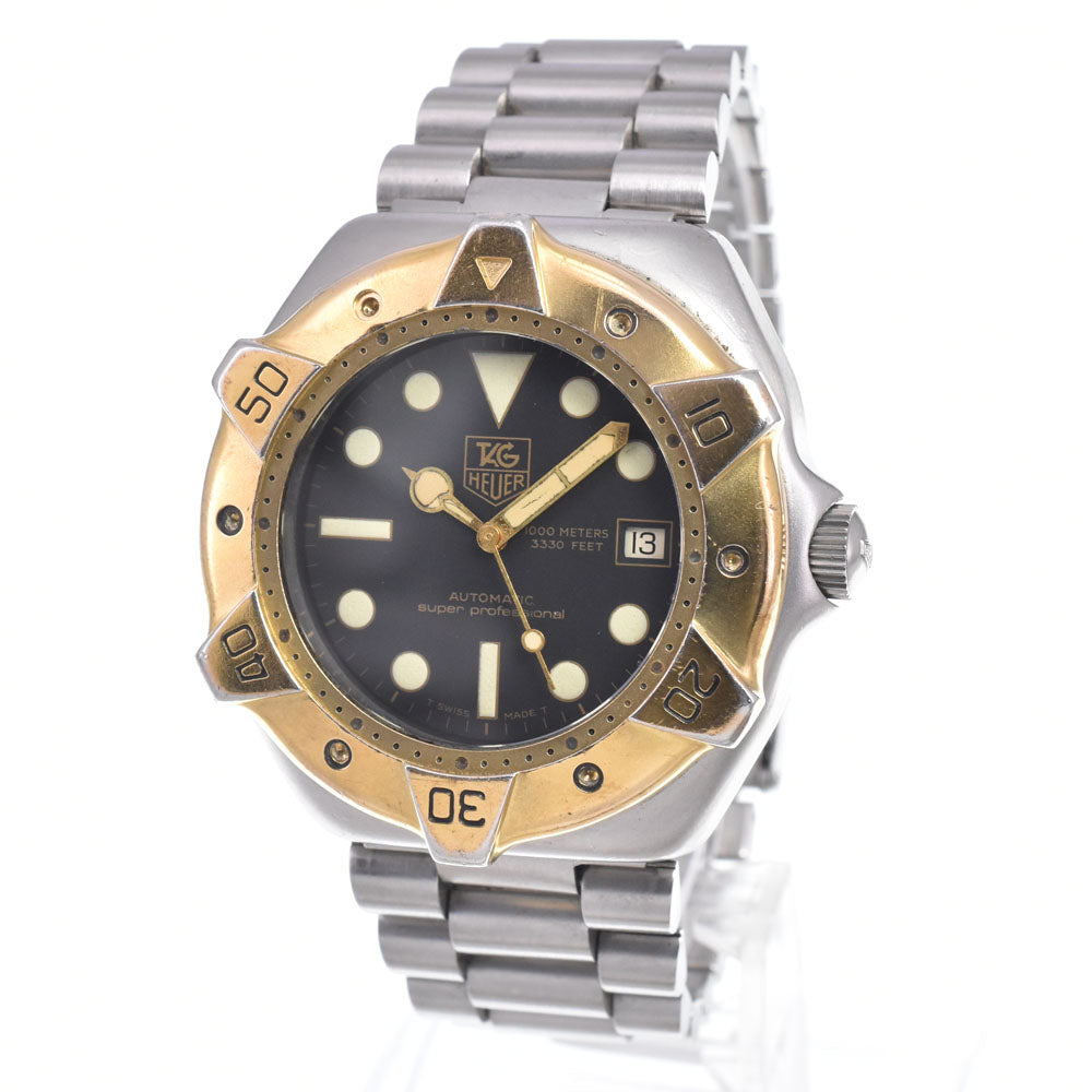 TAG HEUER Super professional 844.006 vintage black Dial Automatic Men's
 Watch D#149755