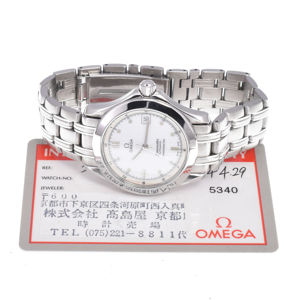 with paper OMEGA Seamaster120 2501.20 Chronometer white Dial Automatic Men's
 Watch D#149758