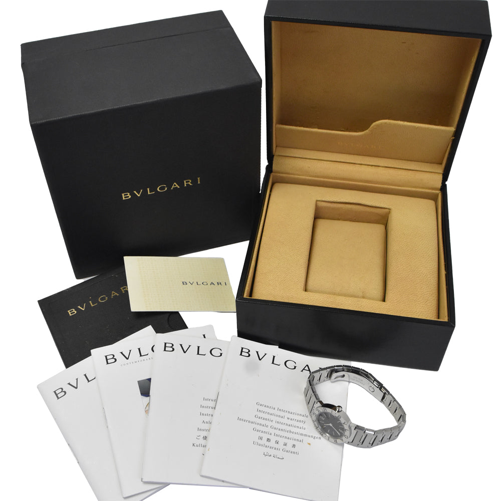 with paper BVLGARI Bvlgari Bvlgari BB26SS Date black Dial Quartz Ladies
 Watch D#149766