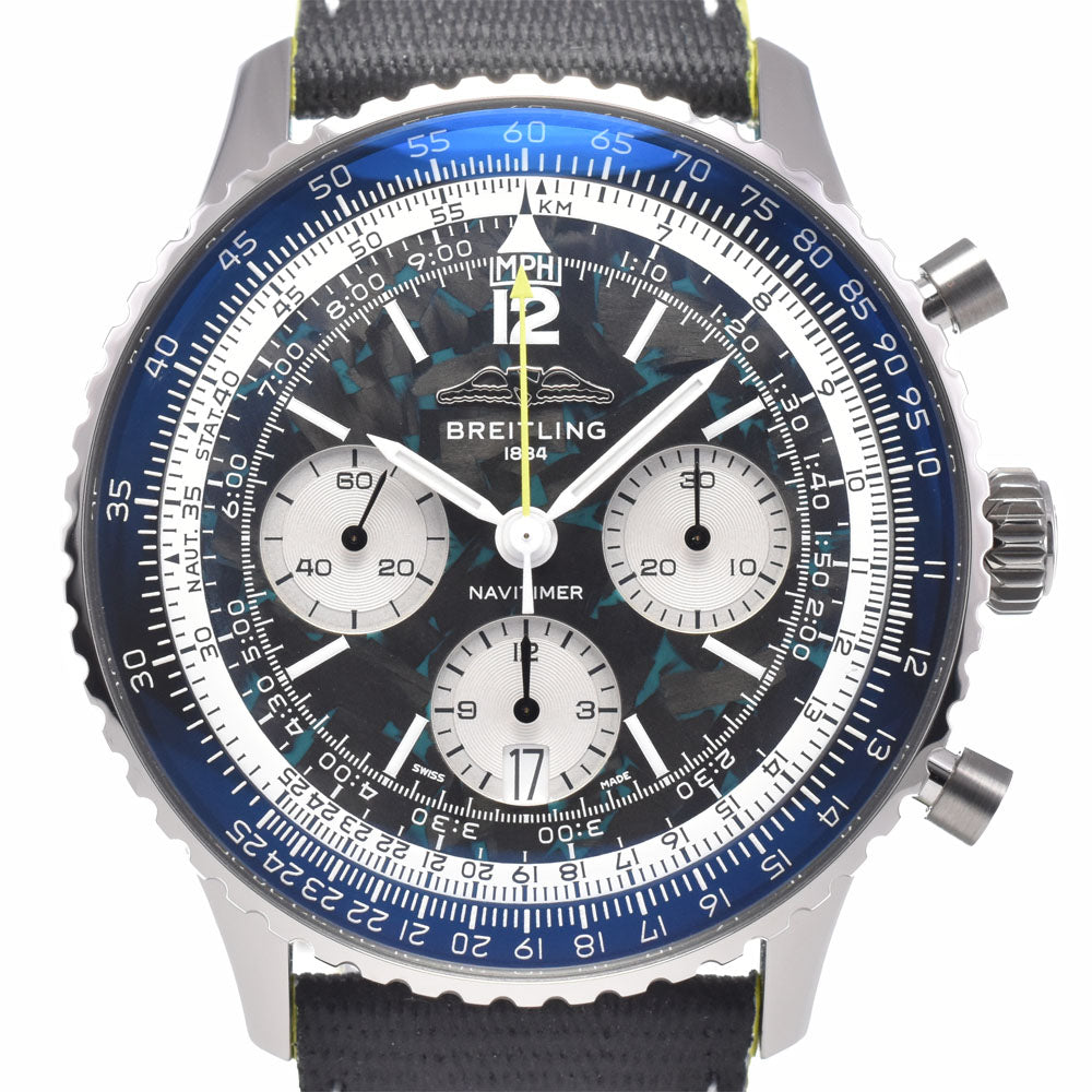 with paper BREITLING Navitimer B01 EB0138 Chronograph 43 Black / green Dial Automatic Men's
 Watch D#149775