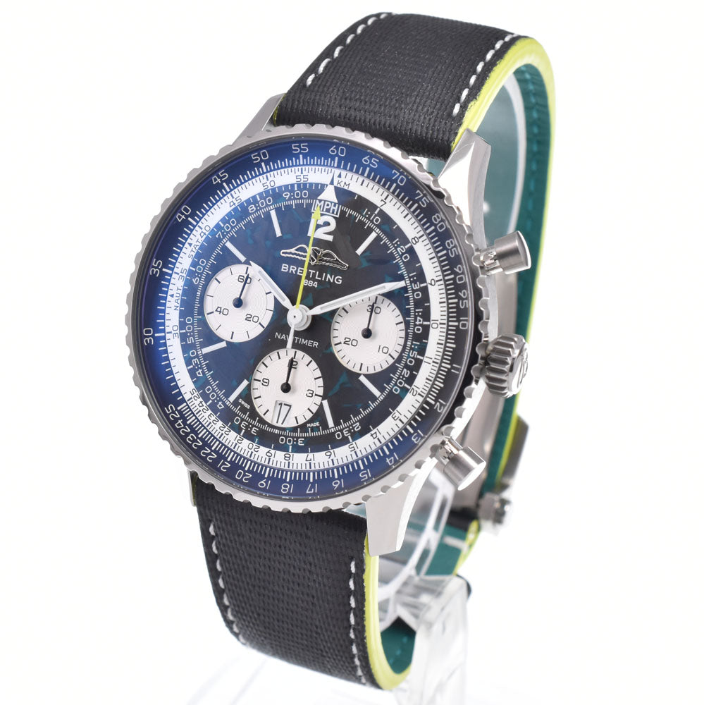 with paper BREITLING Navitimer B01 EB0138 Chronograph 43 Black / green Dial Automatic Men's
 Watch D#149775