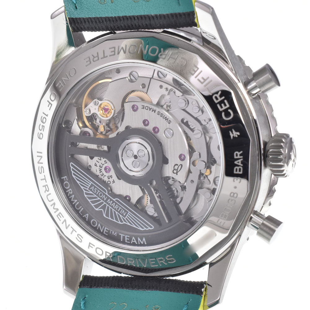 with paper BREITLING Navitimer B01 EB0138 Chronograph 43 Black / green Dial Automatic Men's
 Watch D#149775