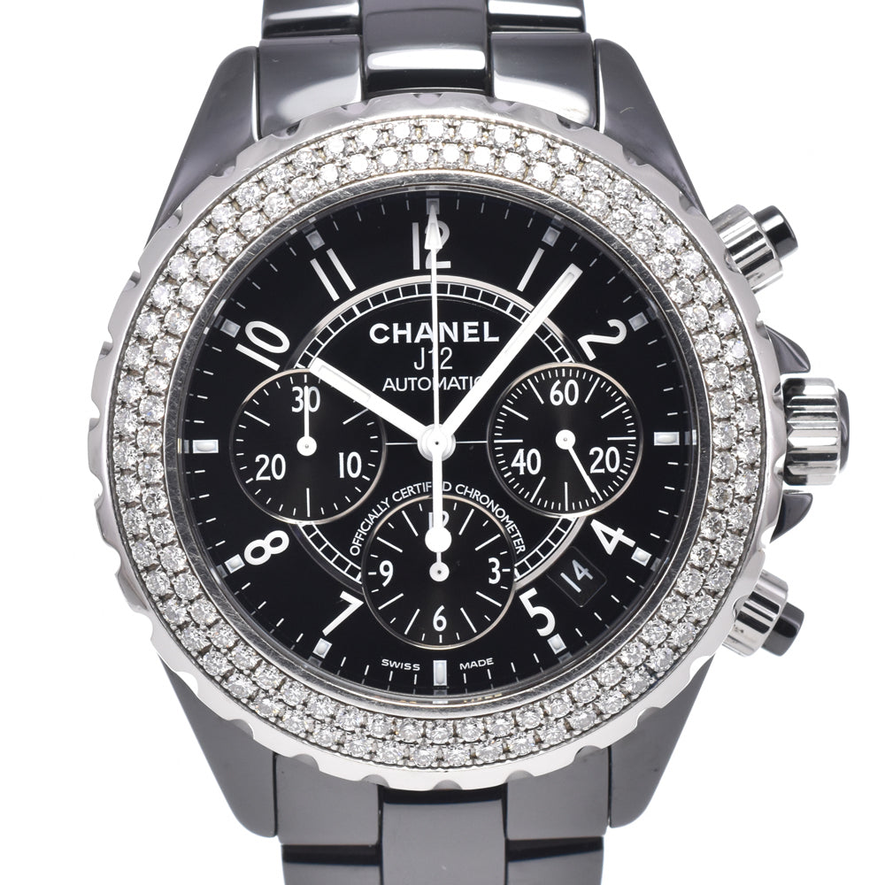 CHANEL J12 H0685 Diamond Bezel black Dial Automatic Men's
 Watch D#149777