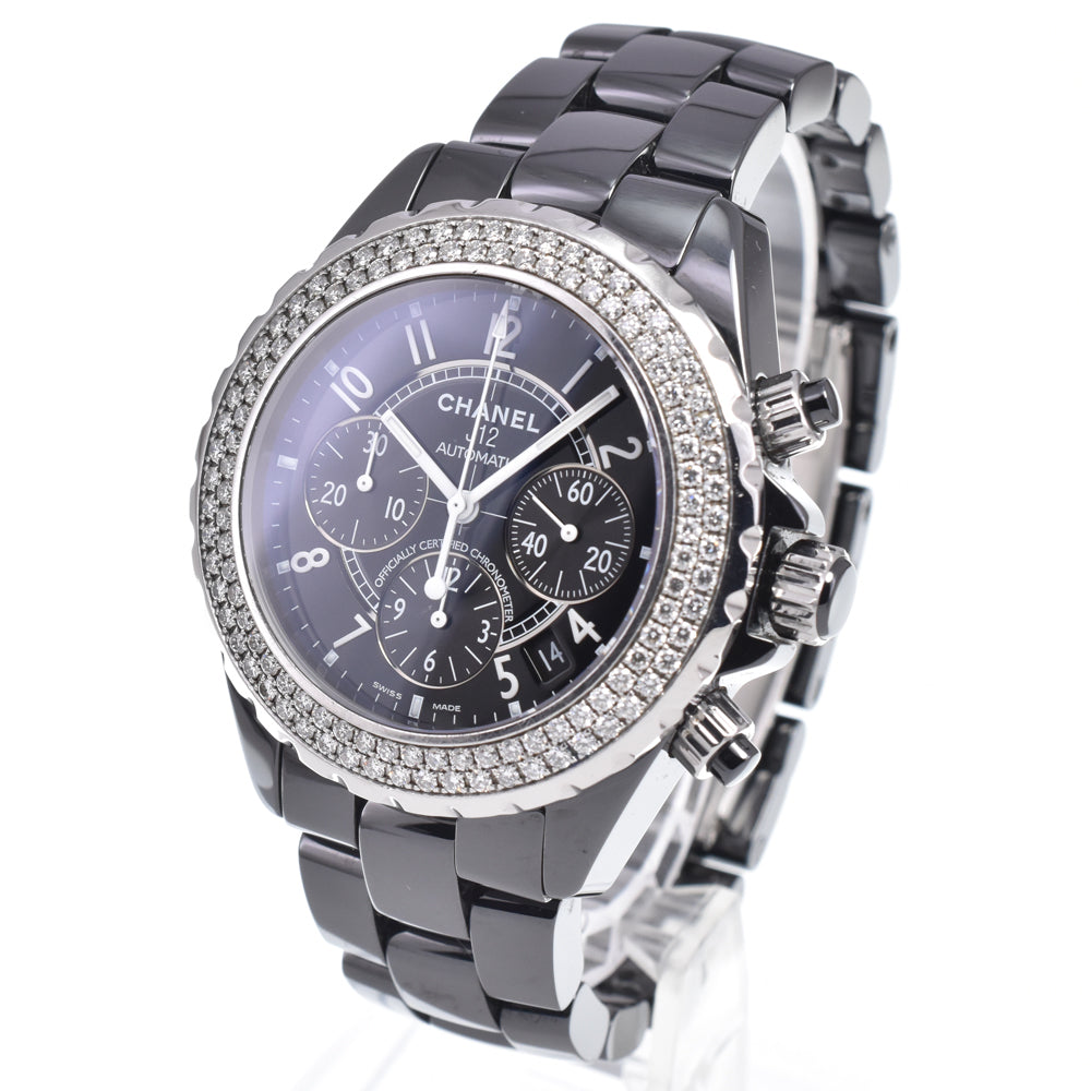 CHANEL J12 H0685 Diamond Bezel black Dial Automatic Men's
 Watch D#149777