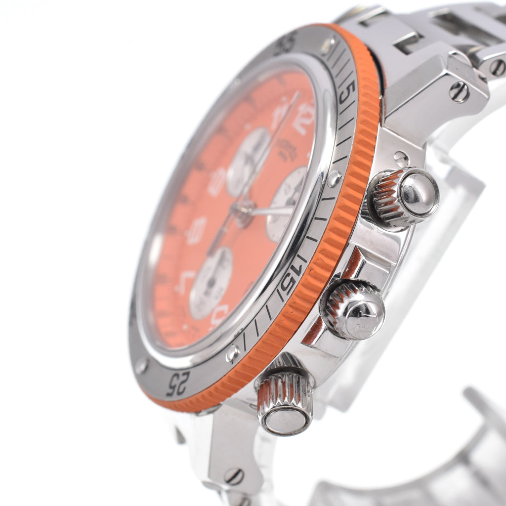 HERMES clipper divers CL2.916 Chronograph Orange Dial Quartz Men's
 Watch D#149779