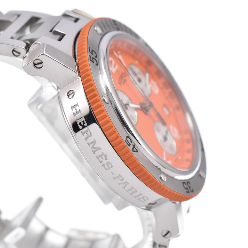 HERMES clipper divers CL2.916 Chronograph Orange Dial Quartz Men's
 Watch D#149779