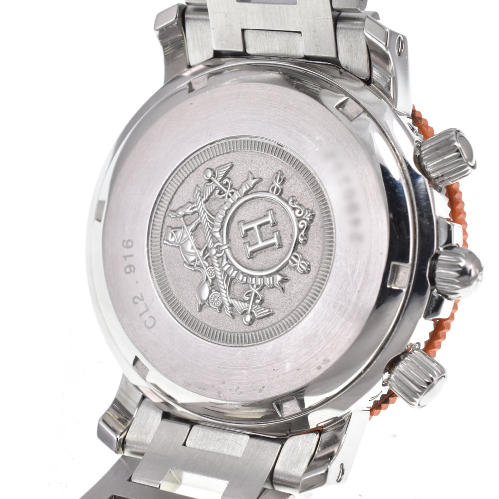 HERMES clipper divers CL2.916 Chronograph Orange Dial Quartz Men's
 Watch D#149779