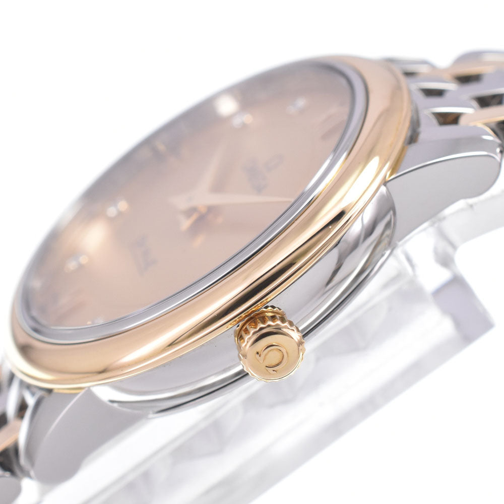 with paper OMEGA De Ville Prestige 424.20.27.60.58.001 Stainless Steel/K18YG 8P Diamond gold Dial Quartz Ladies
 Watch E#149781