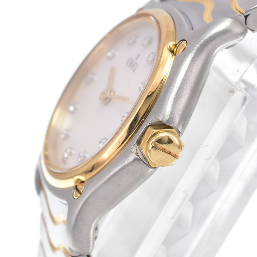 with paper EBEL Classic wave 1057901 K18YGBezel Pink shell Dial Quartz Ladies
 Watch D#149783