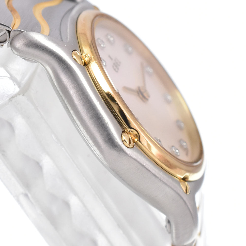 with paper EBEL Classic wave 1057901 K18YGBezel Pink shell Dial Quartz Ladies
 Watch D#149783