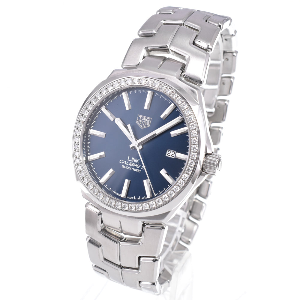 TAG HEUER Link caliber 5 WBC2113 Diamond Bezel blue Dial Automatic Men's
 Watch D#149785