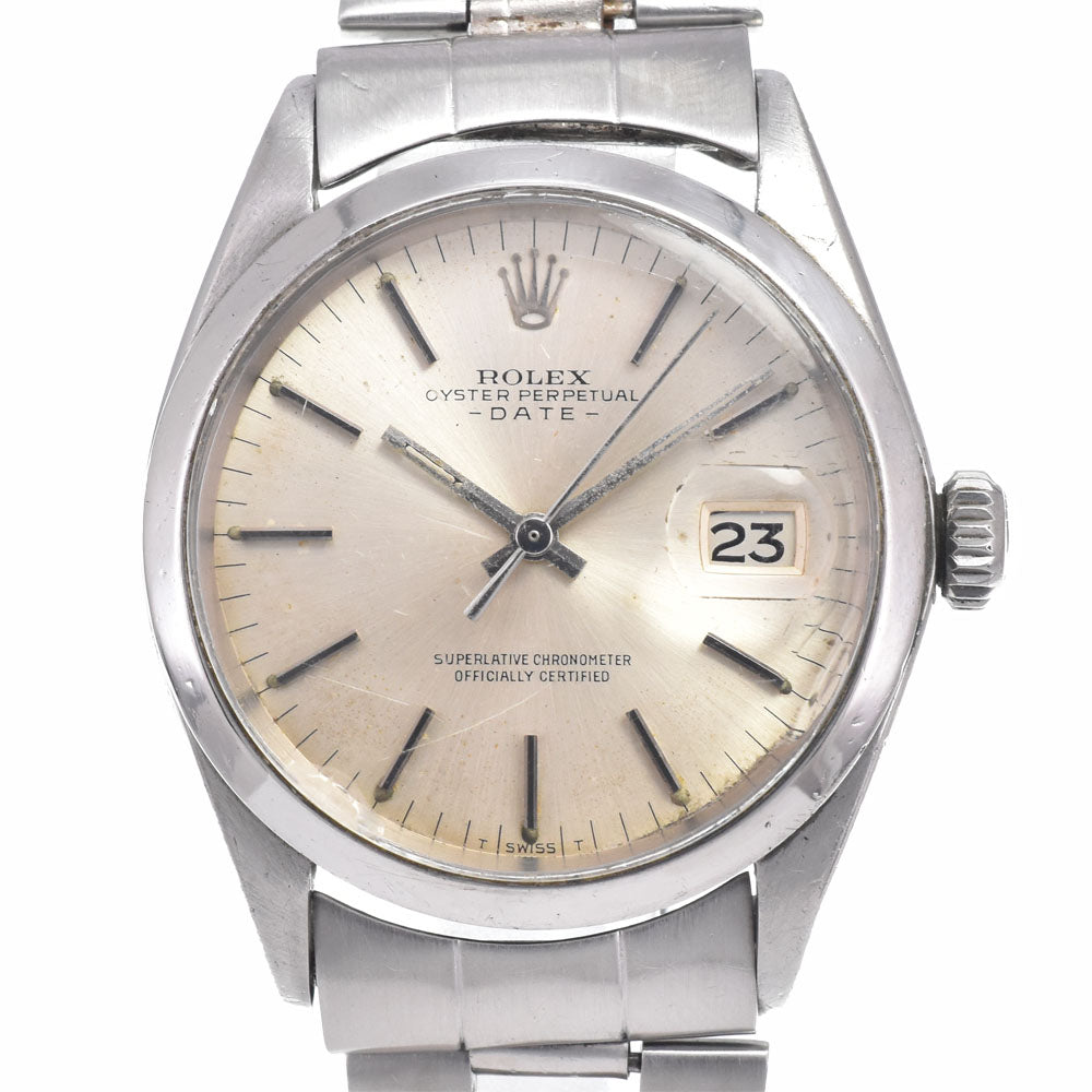 ROLEX Oyster perpetual date 1500 vintage Cal.1570 Silver Dial Automatic Men's
 Watch D#149787