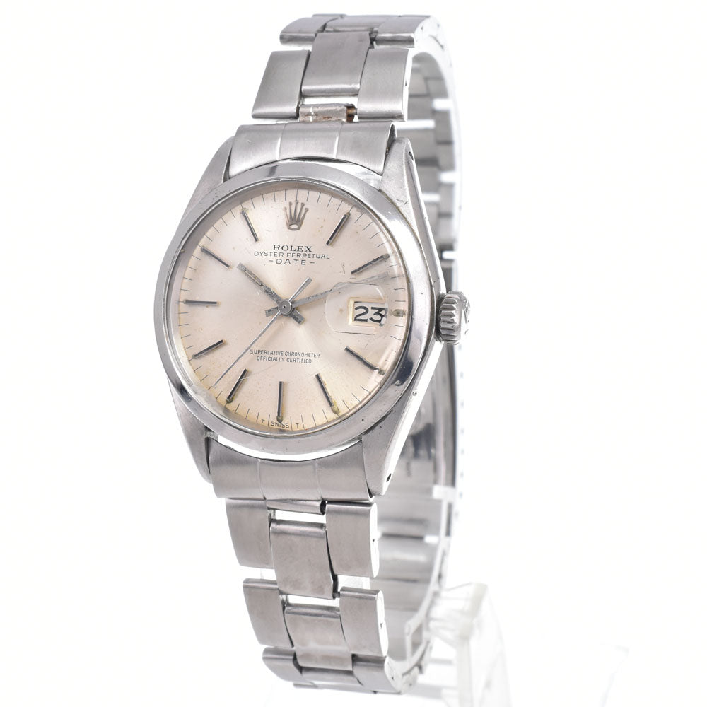 ROLEX Oyster perpetual date 1500 vintage Cal.1570 Silver Dial Automatic Men's
 Watch D#149787