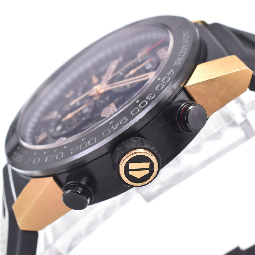 with paper TAG HEUER Carrera CAR2A5A.FT6044 Titanium/K18PG/Ceramic black Dial Automatic Men's
 Watch D#149793