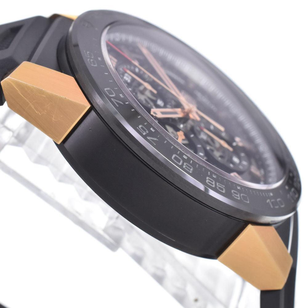with paper TAG HEUER Carrera CAR2A5A.FT6044 Titanium/K18PG/Ceramic black Dial Automatic Men's
 Watch D#149793