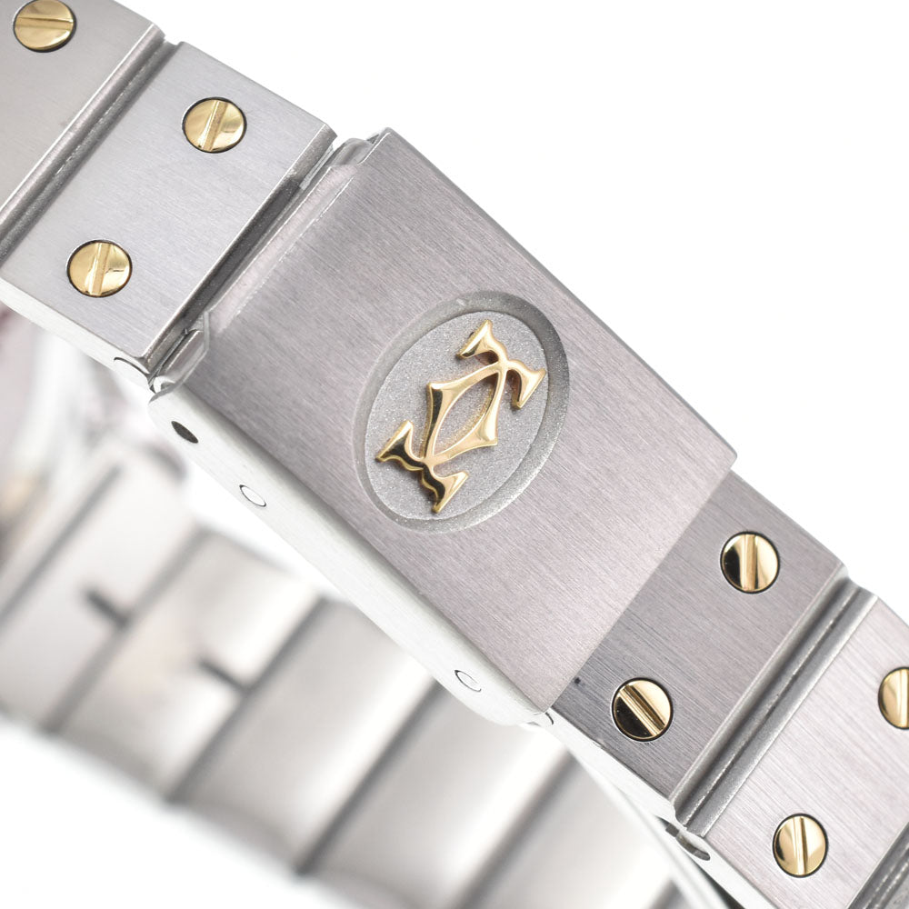CARTIER Santos Octagon SM W2001683 Stainless Steel/YG white Dial Quartz Ladies
 Watch J#149799